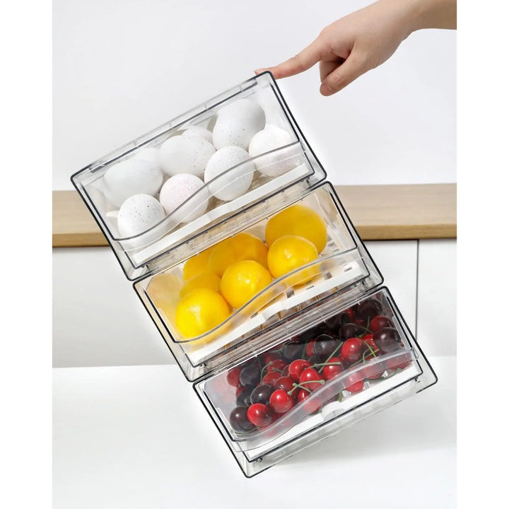 Stackable Drawer Refrigerator Organizer - My Place Organized