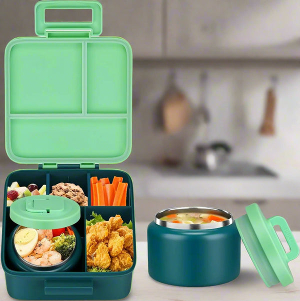 Bento Lunch Box with Insulated Soup for Kids