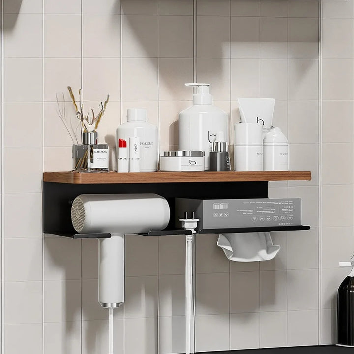 Wall Mounted Hair Dryer Stand Organizer - My Place Organized